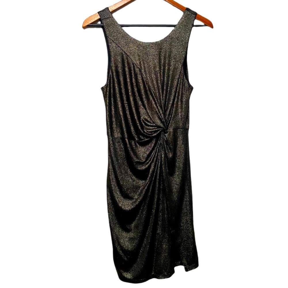 ASTR The Label Revolve Gold Metallic Red Carpet Movie Star Twist Dress Large NYE